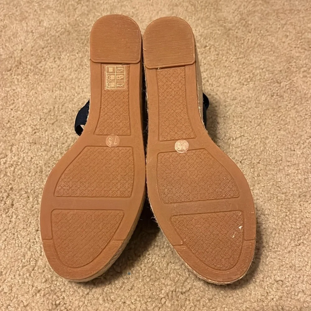 Tory Burch Frieda Platform Wedge Espadrille Sandals Size 7.5 - Picture 4 of 7